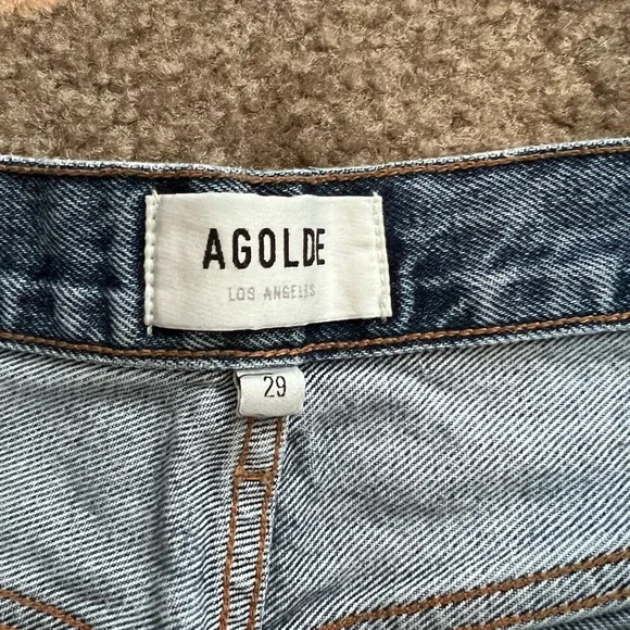 Agolde Riley high waisted crop jeans size 29 - Picture 2 of 4